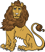 Lion Sejant Guardant