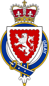 British Garter Coat of Arms for Gray (Scotland)