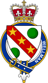 British Garter Coat of Arms for Wellman (England)