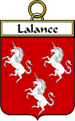 French Coat of Arms Badge for Lalance (Lance de la)