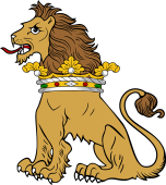 Lion Sejant Ducally Gorged