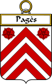 French Coat of Arms Badge for Pagès