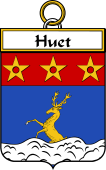 French Coat of Arms Badge for Huet
