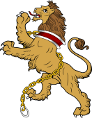 Lion Rampant Collared and Chained