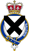 British Garter Coat of Arms for Baldwin (England)