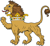 Lion Passant Ducally Gorged