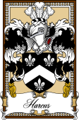 Scottish Coat of Arms Bookplate for Harcarse or Harcus