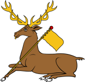 Stag Lodged Holding Banner