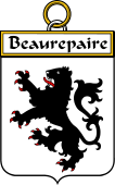 French Coat of Arms Badge for Beaurepaire