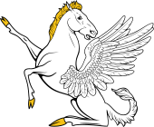 Pegasus Sejant Reguardant