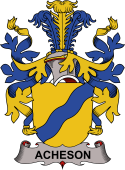 Coat of arms used by the Danish family Acheson