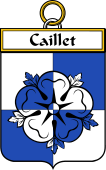 French Coat of Arms Badge for Caillet
