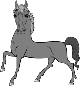 Horse Passant Guardant