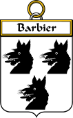 French Coat of Arms Badge for Barbier
