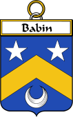 French Coat of Arms Badge for Babin