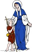 St Elizabeth with John the Baptist