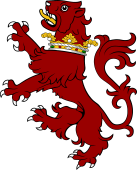 Lion Rampant Ducally Gorged