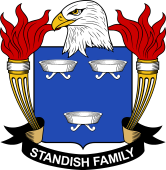 Coat of arms used by the Standish family in the United States of America