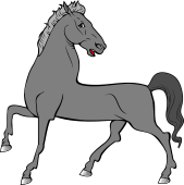 Horse Passant Reguardant