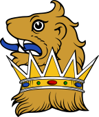 Lion Hd Erased Gorged Antique Crown