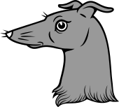 Greyhound Head Erased