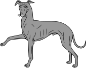 Greyhound Passant Guardant