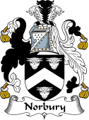 English Coat of Arms for the family Norbury or Norbery