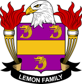 Coat of arms used by the Lemon family in the United States of America