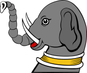 Elephant Head Couped-Collared