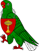 Parrot or Popinjaay Rmpt Shield Pendent