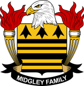 Coat of arms used by the Midgeley family in the United States of America