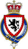 British Garter Coat of Arms for Dowell (Scotland)