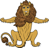 Lion Sejant Affronty Extendant