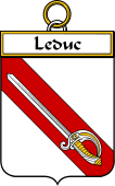 French Coat of Arms Badge for Leduc (Duc le)