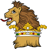 Lion Head Erased Ducally Gorged