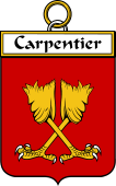 French Coat of Arms Badge for Carpentier