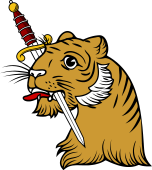 Tiger Head Holding Sword