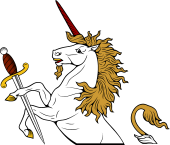 Demi Unicorn Holding Dagger