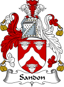 English Coat of Arms for the family Sandon