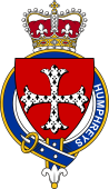 British Garter Coat of Arms for Humphreys (Wales)