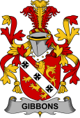 Irish Coat of Arms for Gibbons or McGibbons