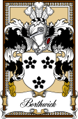Scottish Coat of Arms Bookplate for Borthwick