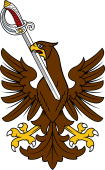 Eagle Displayed Holding Sword