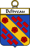 French Coat of Arms Badge for Béliveau (Bellevaux)