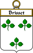 French Coat of Arms Badge for Brisset