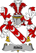 Irish Coat of Arms for Ring or O'Ring