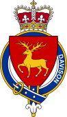 British Garter Coat of Arms for Davison (England)