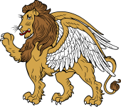Lion Passant Winged