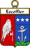 French Coat of Arms Badge for Escoffier