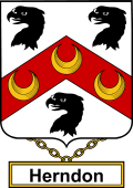 English Coat of Arms Shield Badge for Herndon